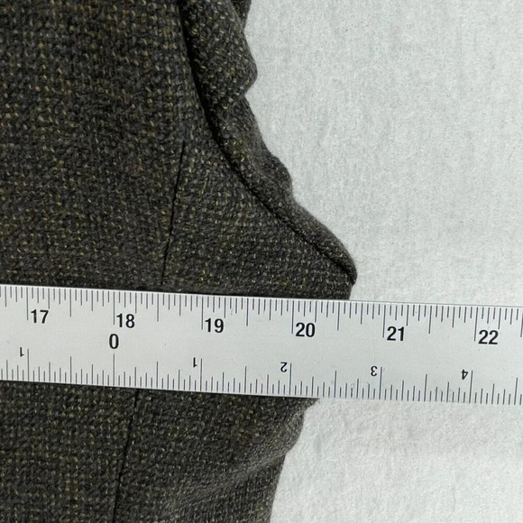 Claiborne Lambswool Coat Mens 40R Brown Twill Lined Ventless 3 Button Notched - Picture 3 of 10